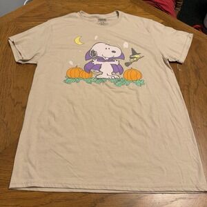 Peanuts Snoopy Halloween T Shirt Large Vampire Snoopy Pumpkin Woodstock‎ Tee